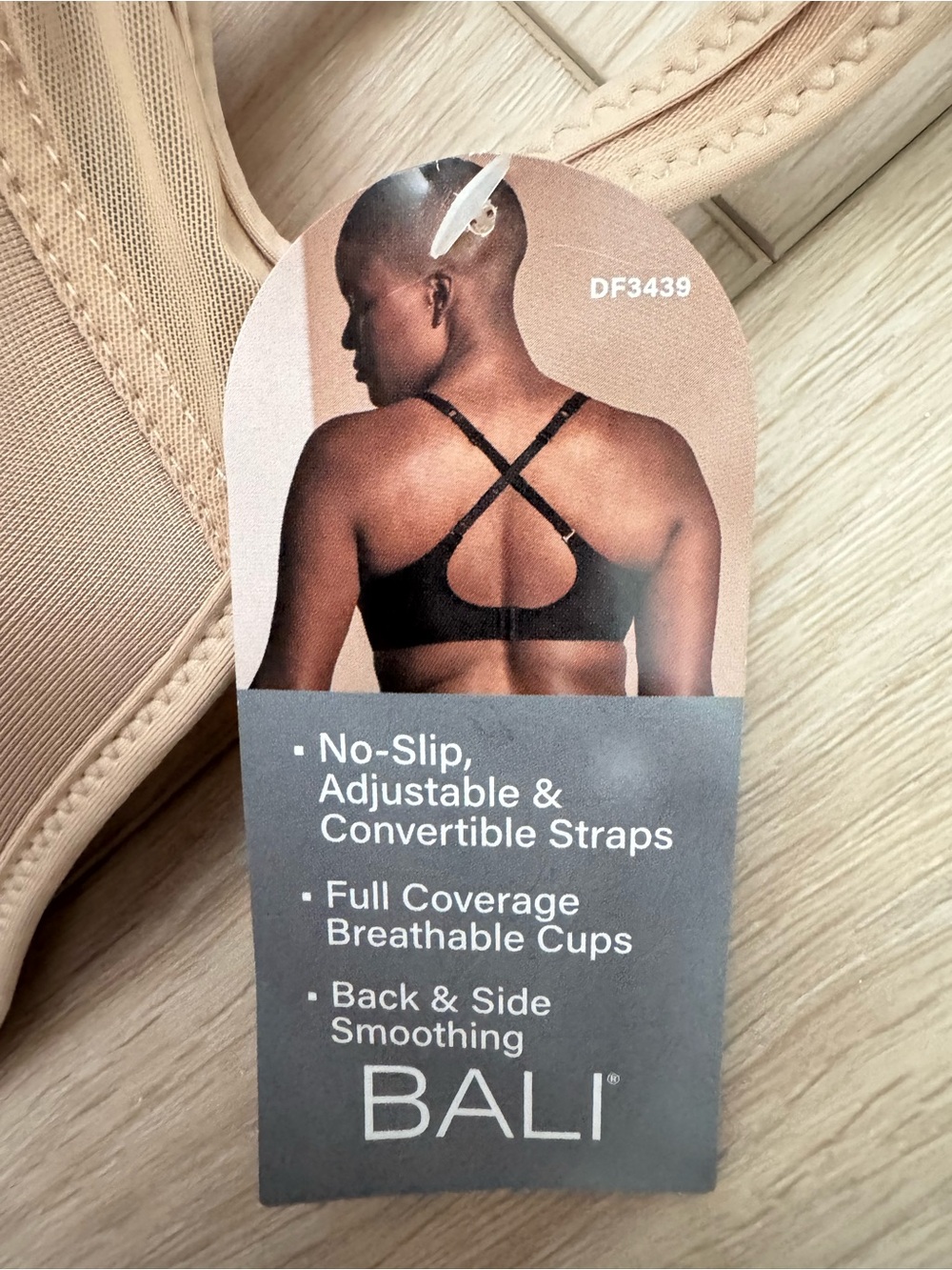 Bali bra style DF3439 nude beige underwire T-shirt bra size 40C new w/ tags! - Picture 5 of 8